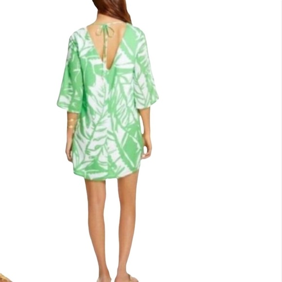 LILLY PULITZER for Target Boom Boom Palm Leaf Tie Back Dress Size XS in Green - Picture 6 of 15